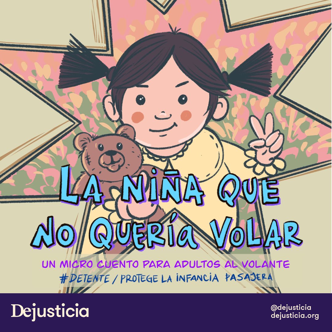 Madre, padre, cuidadora o cuidador que usa un 🚘. En este #DíaDeLaInfancia #DíaDelNiño #DíaDeLaNiña queremos contarte el cuento de ‘La niña que no quería volar’. #Detente | Protege a la infancia pasajera. 🫶🏽👧🏾👶🏽👦🏽🧒🏾