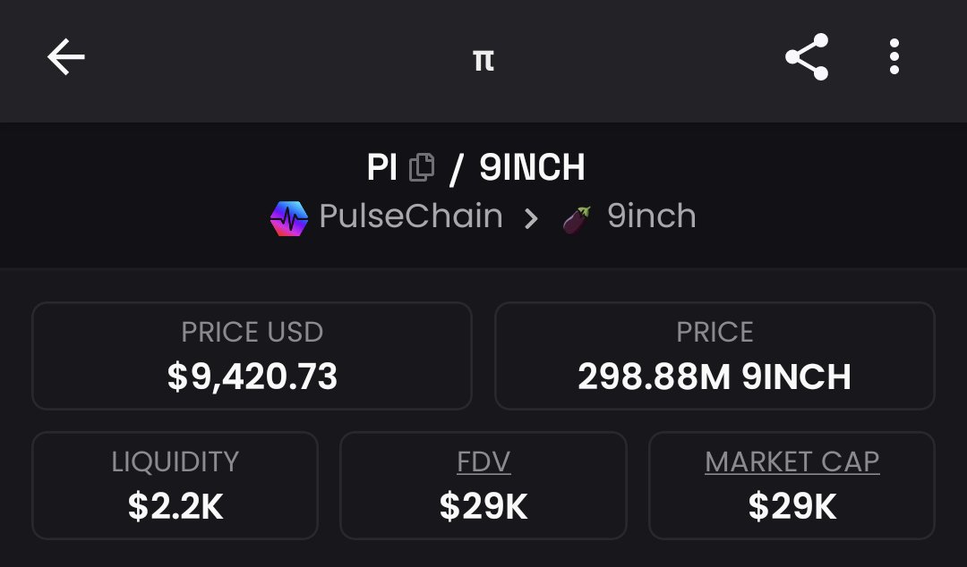PulsedogeMoon's tweet image. π on #PulseChain

3.141592653589793238 $PI supply

#PlanPi #0inch @LiquidityCircle