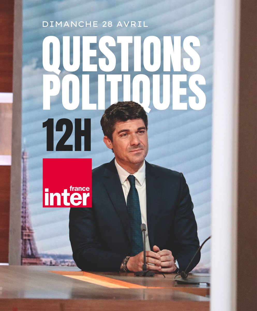 Je serai l’invité de @CarineBecard dans l’émission Questions politiques, demain à 12h sur @franceinter