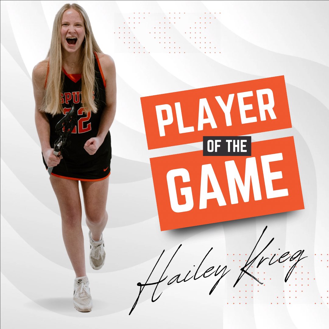 One of our two players of the game today against St. Cloud Hailey Krieg #apointtoprove