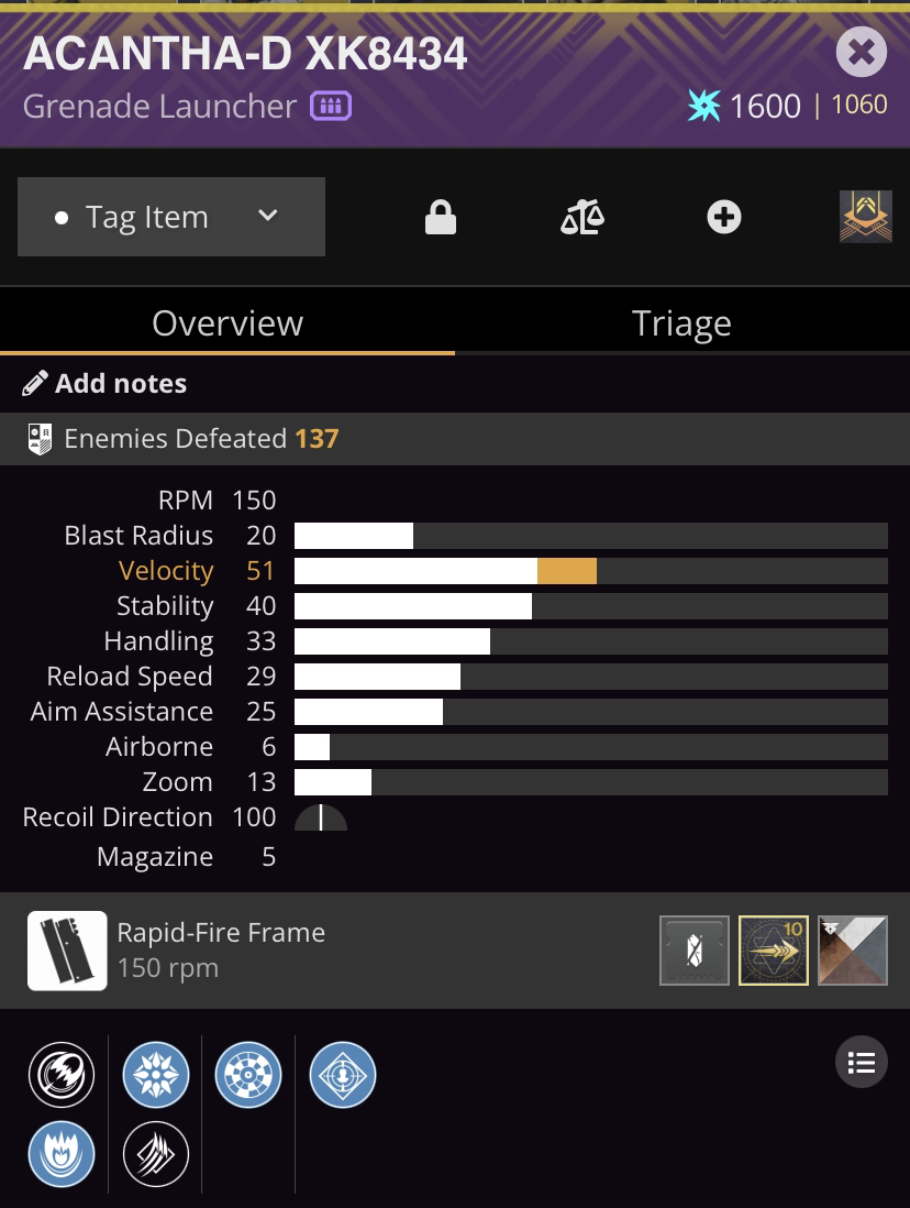DestroyerArcher's tweet photo. @Aztecross Three 150RPM Spike Grenades and one 1-2 Punch. https://t.co/zcm1OM1iLX