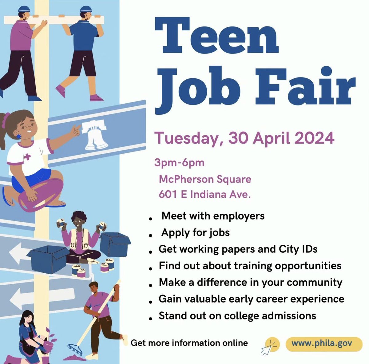 If you know a young person looking for employment make sure you tell them about the upcoming Teen Job Fair this Tuesday, April 30th!