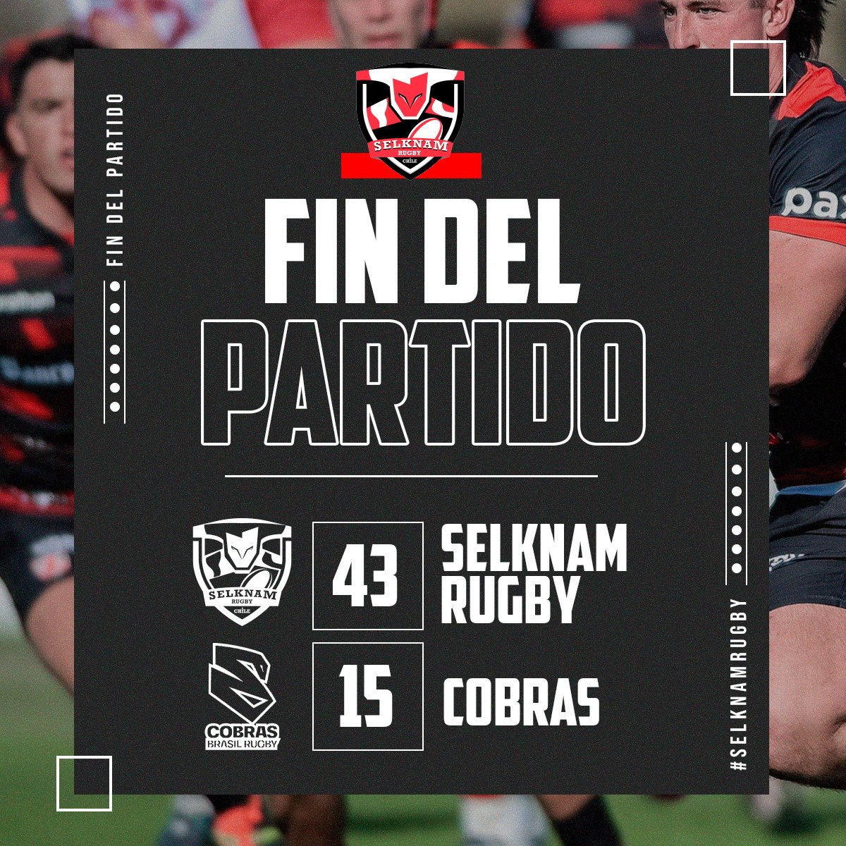Segunda victoria consecutiva de local y, nuevamente, con punto bonus 🤩🏉 

¡Vamos Selknam Rugby!

PRESENTA:
<a href="/bancodechile/">Banco de Chile</a>