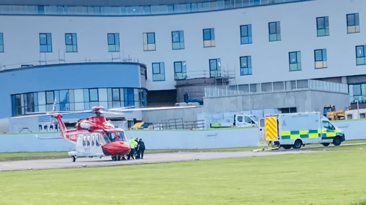 A man has been flown to hospital in Aberdeen this evening after being injured on rocks at Fraserburgh earlier. Coastguard teams helped retrieve him and he was airlifted for treatment by the offshore industry rescue helicopter @MCA_media @BBCScotlandNews