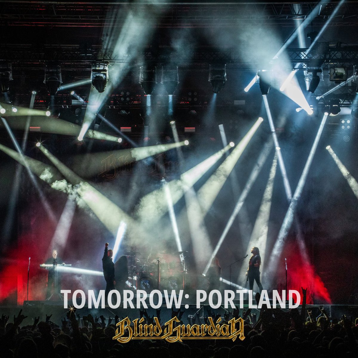 Tomorrow our paths lead us to Oregon, to the Roseland Theater in Portland! Tag your concert buddies and hype them up! 🤘🏻 This is your last chance to get tickets! ➡️ blind-guardian.com/tour #blindguardian #blindguardianusa #blindguardianlive #thegodmachinetour