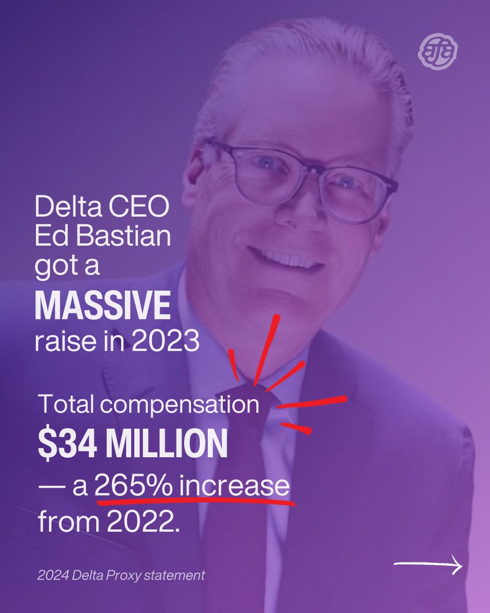 .@Delta filed their 2024 proxy statement in a classic Friday night news dump. Likely hoping people wouldn’t notice the CEO’s 265% compensation increase. ajc.com/news/business/…
