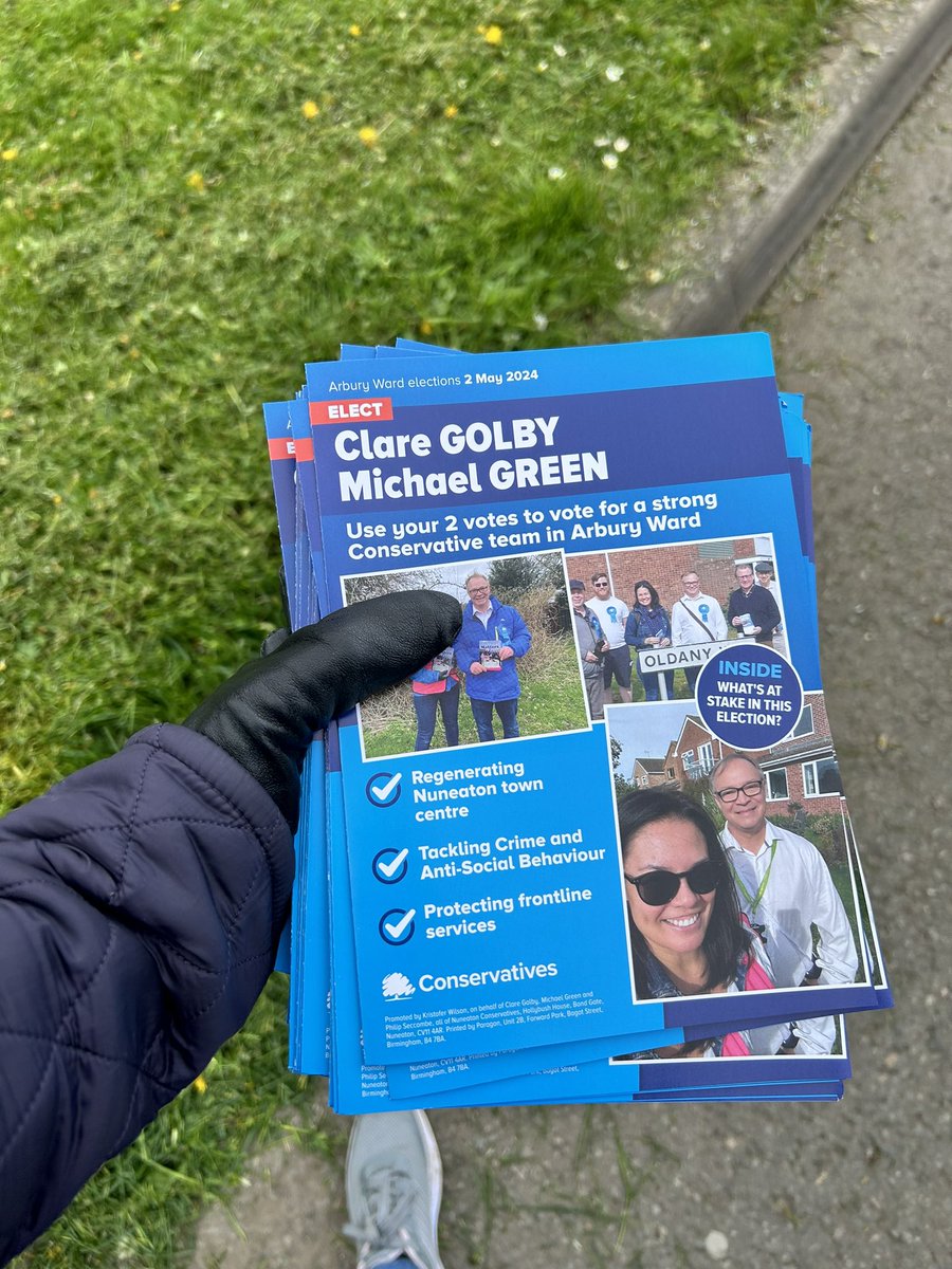 Local elections on May 2nd are fast approaching! Busy day out campaigning in my own seat today for @NBBCouncil with some lovely positive conversations & thank you’s Thanks team @warwicktories for coming & pitching in. Lots of ground covered Your help is always appreciated 👍👍