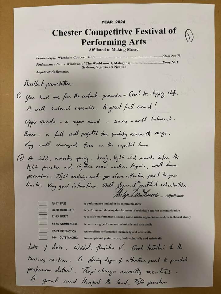 wrexham_band's tweet photo. We only went &amp; won first place in the band section at the Chester Festival today!! Huge well done to Brillo Brass &amp; Porthywaen too, great standard 👏🏼Thanks to our amazing MD &amp; all in WCB.
@llangollen_Eist next! x
@wrexham @MayorOfWrexham @WrexhamFX @chestertweetsuk @NWalesSocial https://t.co/VSuJBZtphV