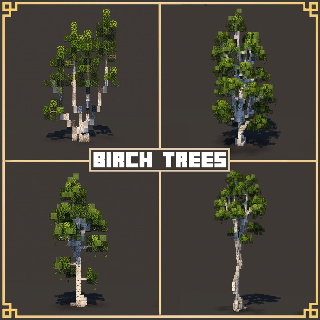 Custom birch trees 
_________________________________   

#minecraft #minecraftbuilds #minecraftbuilding