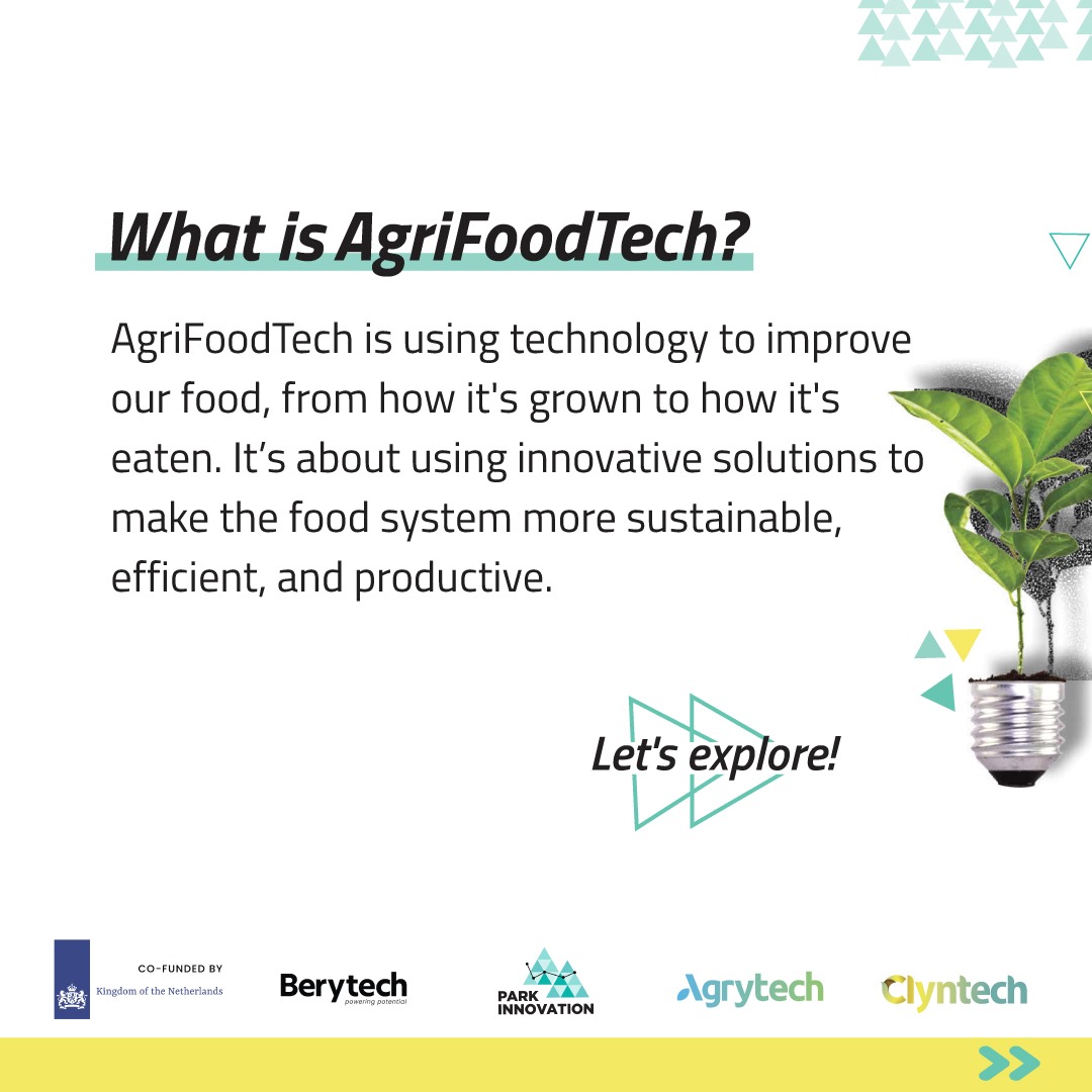 The Future of Food is Here: AgriFoodTech🧑‍🌾🍃#AgriFoodTech is all about creating a more sustainable, efficient, and productive future for food.  Apply to #IdeaLab Batch 3 Today: bit.ly/idealabpi_soc . Organized under ACT Smart Innovation Hub, @Berytech & #Netherlands.   
1/4