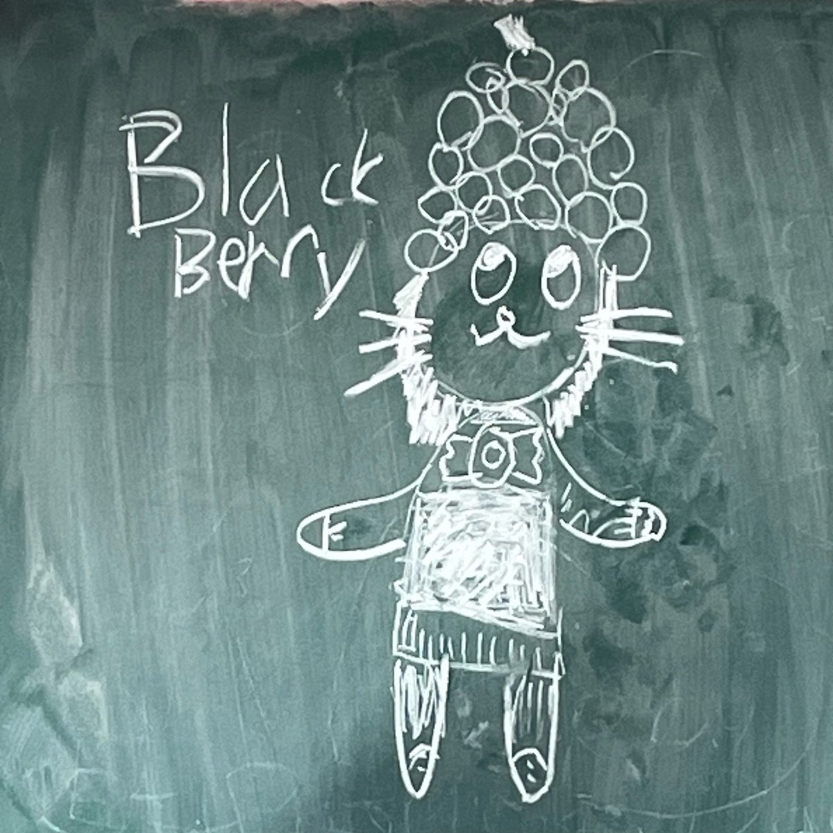 #HappyCaturday from my 10-year-old and Black Berry! 😻 . #cat #catlover #catlovers #catlove #catmemes #catpics #catphotos #authorlife #writerlife #kidsart #youngartist #creativekids #kidsartwork #kidsdrawing #kidsartist #chalkartproject #chalkboardart #chalkart #chalkartist