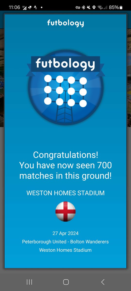 Not a bad game to get 700 tbf, typical Posh experience, good and pish in equal measure, with injury time I've spent the equivalent of over 44 days of my life watching @theposh at London Road, never let it me said I've not lived my best life! #pufc
