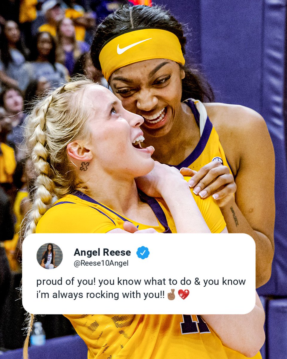 Angel Reese shared her support for her former teammate Hailey Van Lith 💜