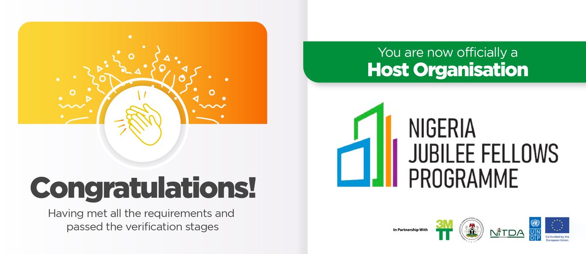 PPMFOUNDATION's tweet photo. Congratulations to us on becoming an official host organization for the Nigeria Jubilee Fellows Programme. 

Our dedication to empowering young talent is truly commendable. 

#PPMFoundation #NigeriaJubileeFellowsProgramme 🌟 https://t.co/F2jnSma5ph