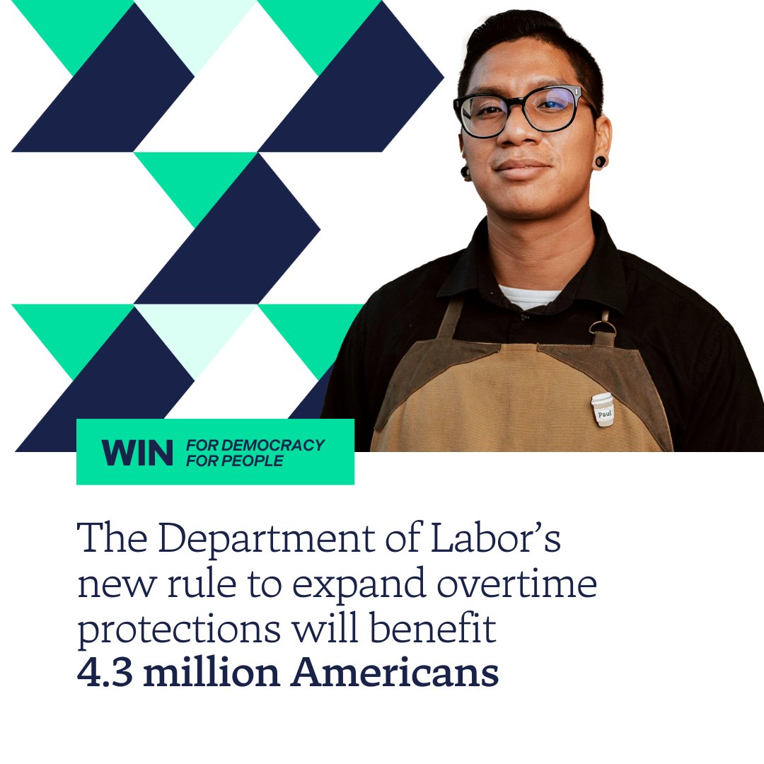 VICTORY: Biden administration announces new rule that will extend overtime protections and benefit 4.3 million Americans. This comes after we submitted multiple comments, including one with @ROCUnited, expressing the importance of work being properly compensated.