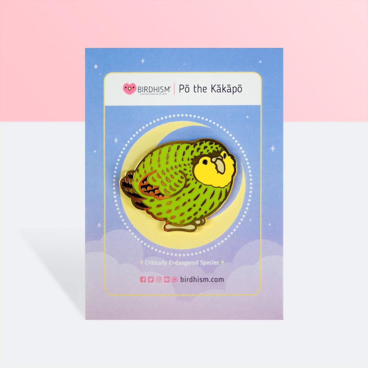 🌙 In Maori, Kākāpō translates to 'Night Parrot'. They're also known as the 'Owl Parrot' or 'Moss Chicken'. They are charming, goofy, and are just trying to do their best to survive with help from conservation efforts. Shop: buff.ly/4dqOHei