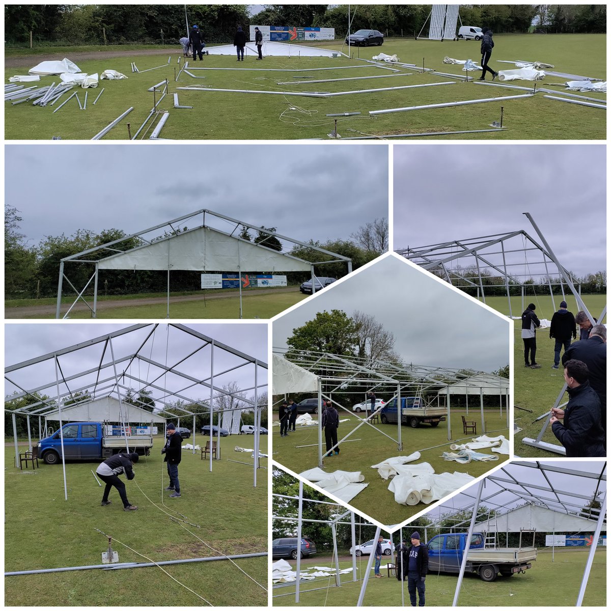 Marquee time at @dintoncricket ahead of the new season @BucksCricket