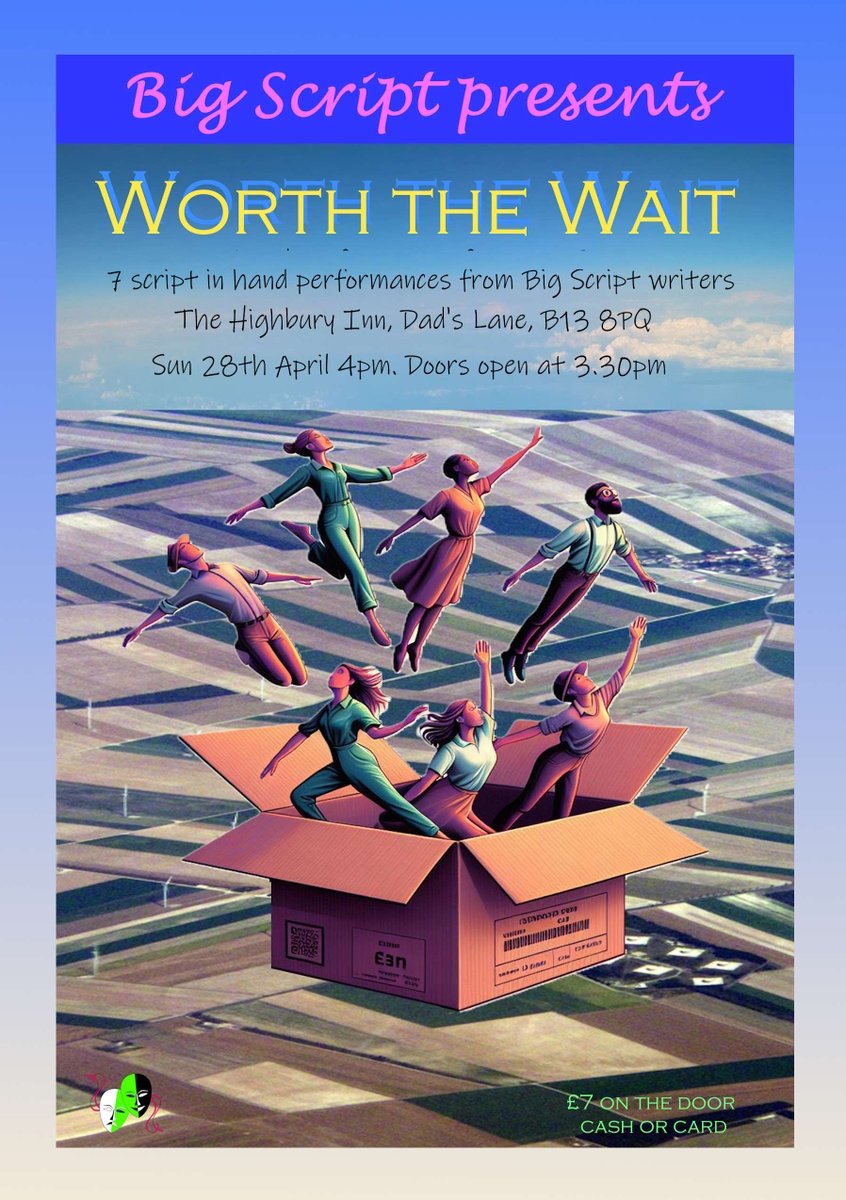 Sunday 28th April, 4pm. It's 'Worth The Wait'. 
Put aside your phone for a couple of hours. See some live theatre. Make some memories. 
@Bold_Text  @Womenandtheatre @TheOldRep @WhatsOnBrum