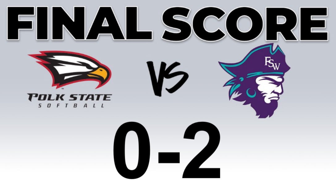 Polk State Softball gives an incredible effort but comes up just short to No. 3 Florida SouthWestern State College.

The Eagles will wrap up the doubleheader and the 2024 season in just a bit.

#SoarEagles🦅