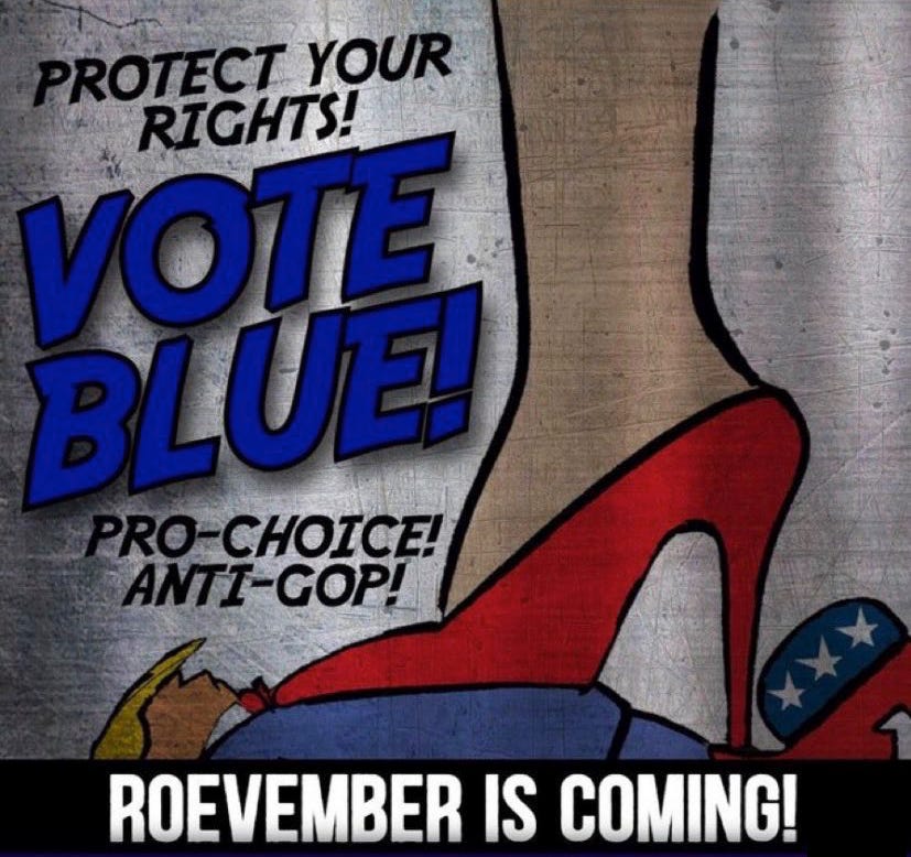 MarijkeRKLB's tweet photo. Trump will lose.

#Abortion is on the ballot
Women's rights are on the ballot
Safety is on the ballot

#TaylorSwift         
#SwiftiesVoteBlue
#SwiftiesVoteBiden
#TTPD

#MakeTrumpPay https://t.co/ZT8zzIzh6o