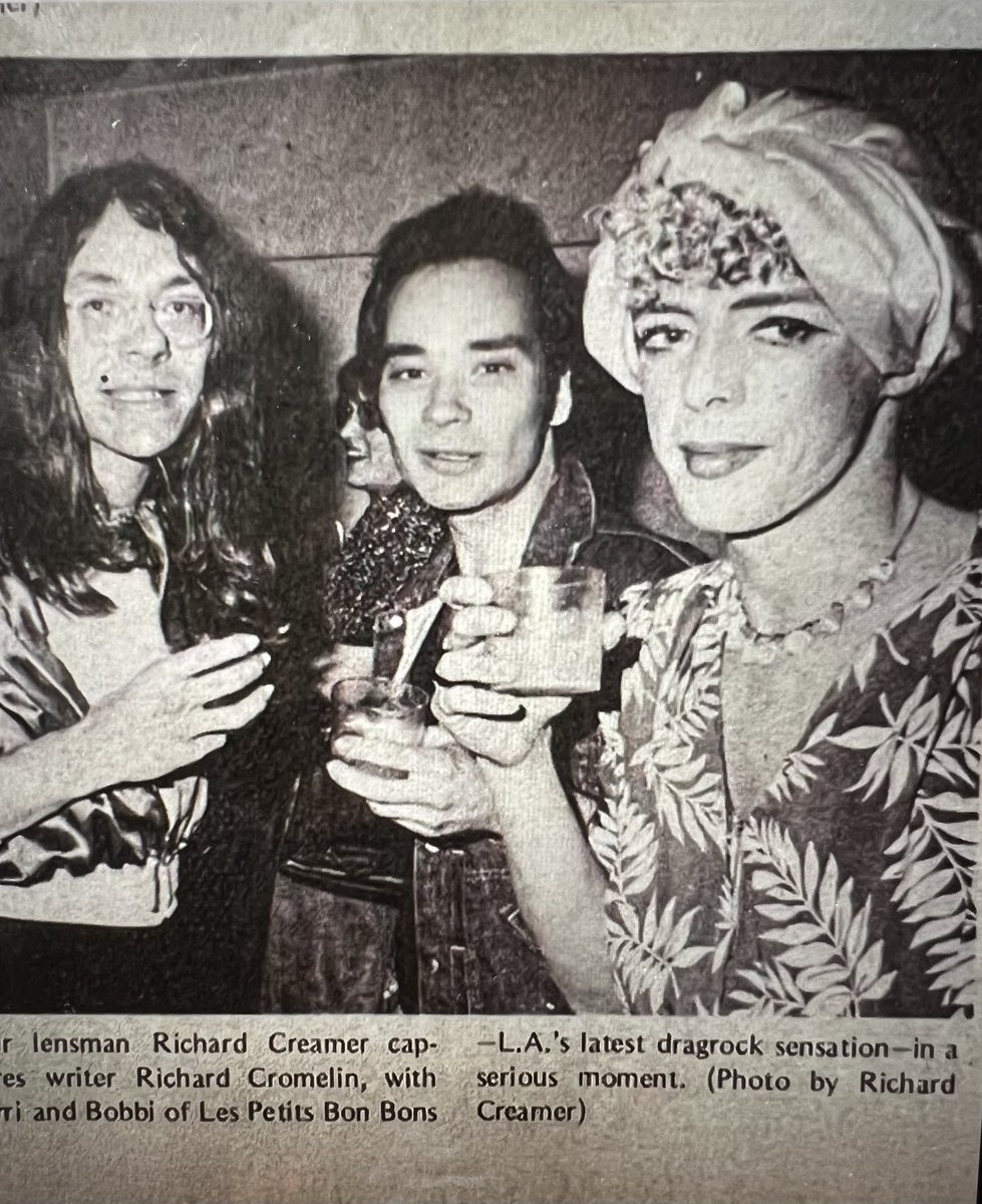 A New Bohemia is a stand out song on the new Pet Shop Boys album Nonetheless. It mentions a group called Les Petits Bon Bons: here’s a picture of the original Bon Bons, radical gay glam rock media stars, in 1973 LA. From right, Bobby and Jerry Bon Bon