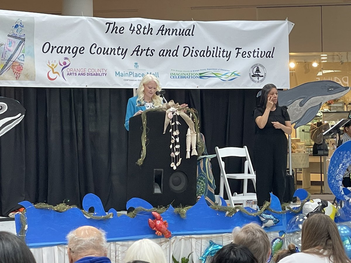 swansonjonathan's tweet photo. If you have never been, you should check out the Orange County Arts and Disability Festival. It is such a great celebratory event. You won’t regret it!  Happening now at the MainPlace Mall.  @OCDeptofEd https://t.co/VGOmThGsvs