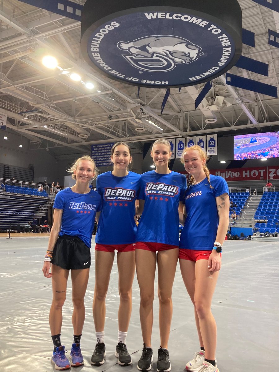 A BIG <a href="/DePaulXCTF/">DePaul XC/TF</a> school record for women’s distance medley for 5th at the Drake Relays! 11:26.07!