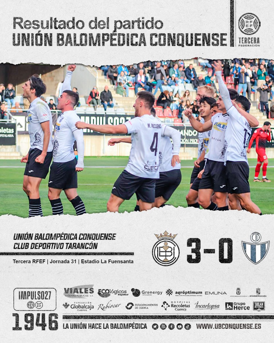 UBConquense's tweet photo. 📢 #UBCONQUENSE❗ 

¡VICTORIA! ¡SOMOS CAMPEONES! ¡SOMOS DE SEGUNDA RFEF! ¡PARTIDAZO DE NUESTROS #BALOMPÉDICOS! ¡GRACIAS AFICIÓN! ¡GRACIAS CUENCA! https://t.co/2qvo1wDIgy