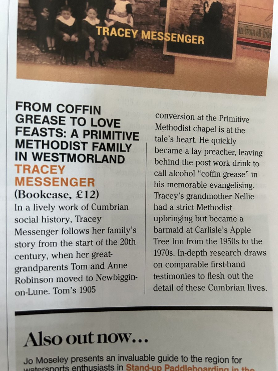 Great to see my wonderful friend’s new book reviewed in Cumbria Life! #cumbrialife #bookreviews #socialhistory #cumbrianhistory