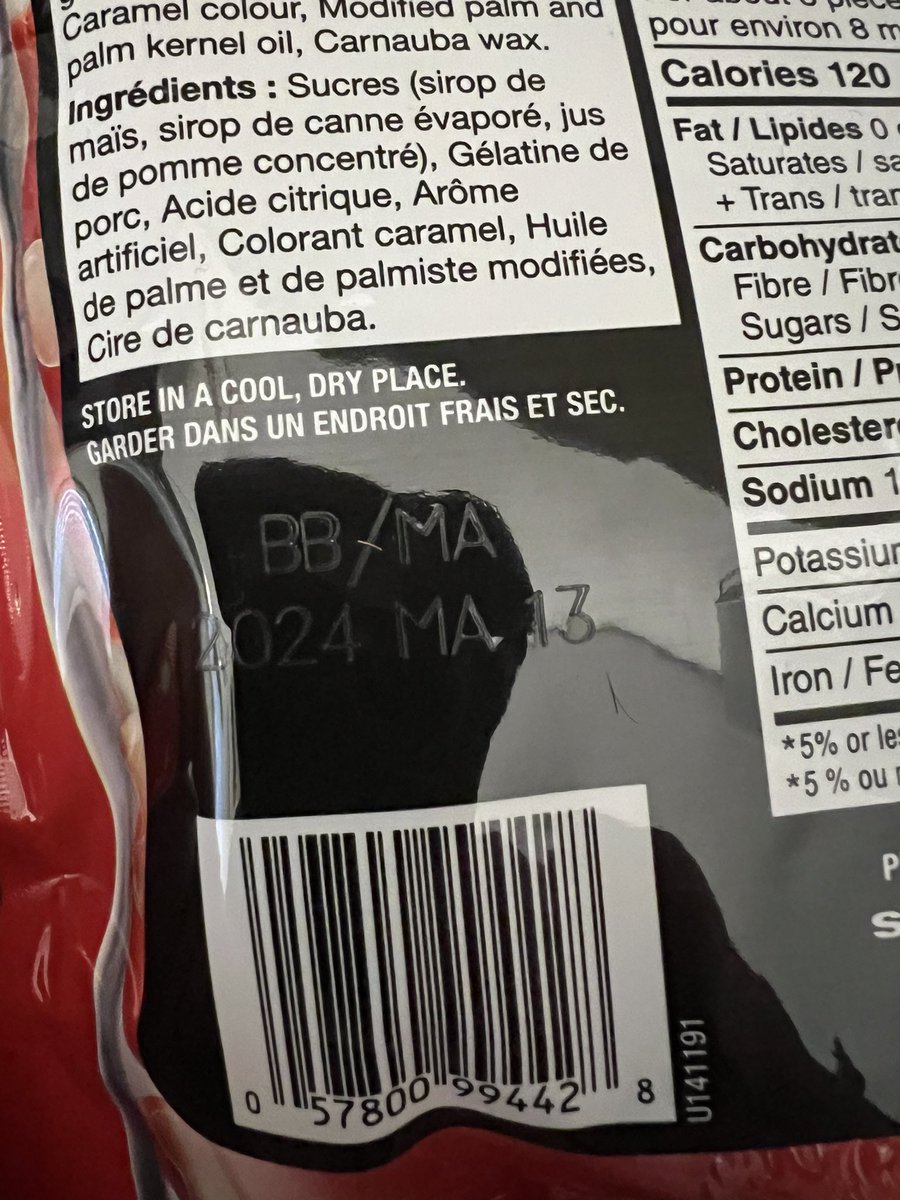 Carnaby Cola Bottles 300g bags are on sale for 54 cents at the Superstore in Coquitlam by IKEA. Best before May 13th, but a little stale candy doesn’t bother me lol. This will probably take me 3-4 months to finish anyways lol.