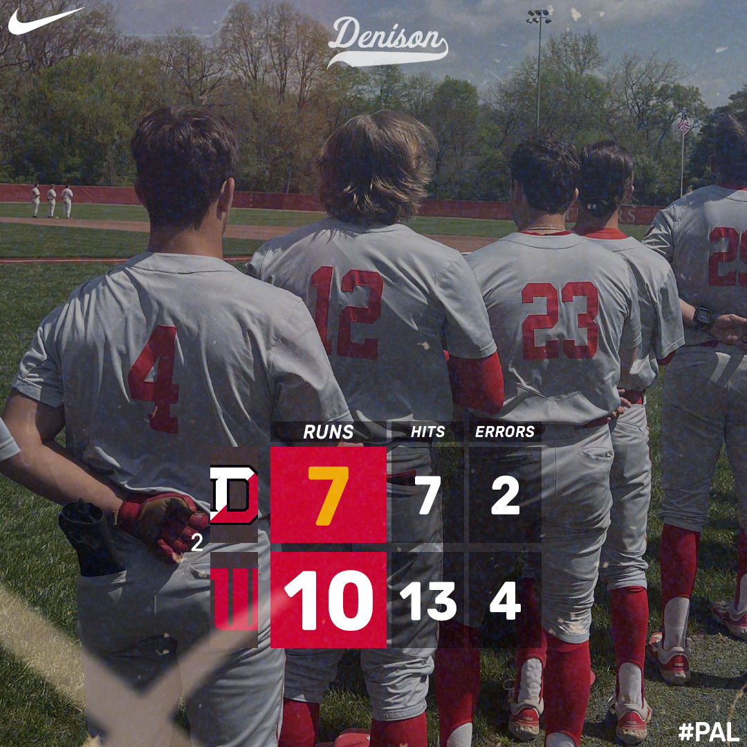 Final | #2 Denison 7 Wittenberg 10 Need to regroup and find a way to get game 2! #PAL