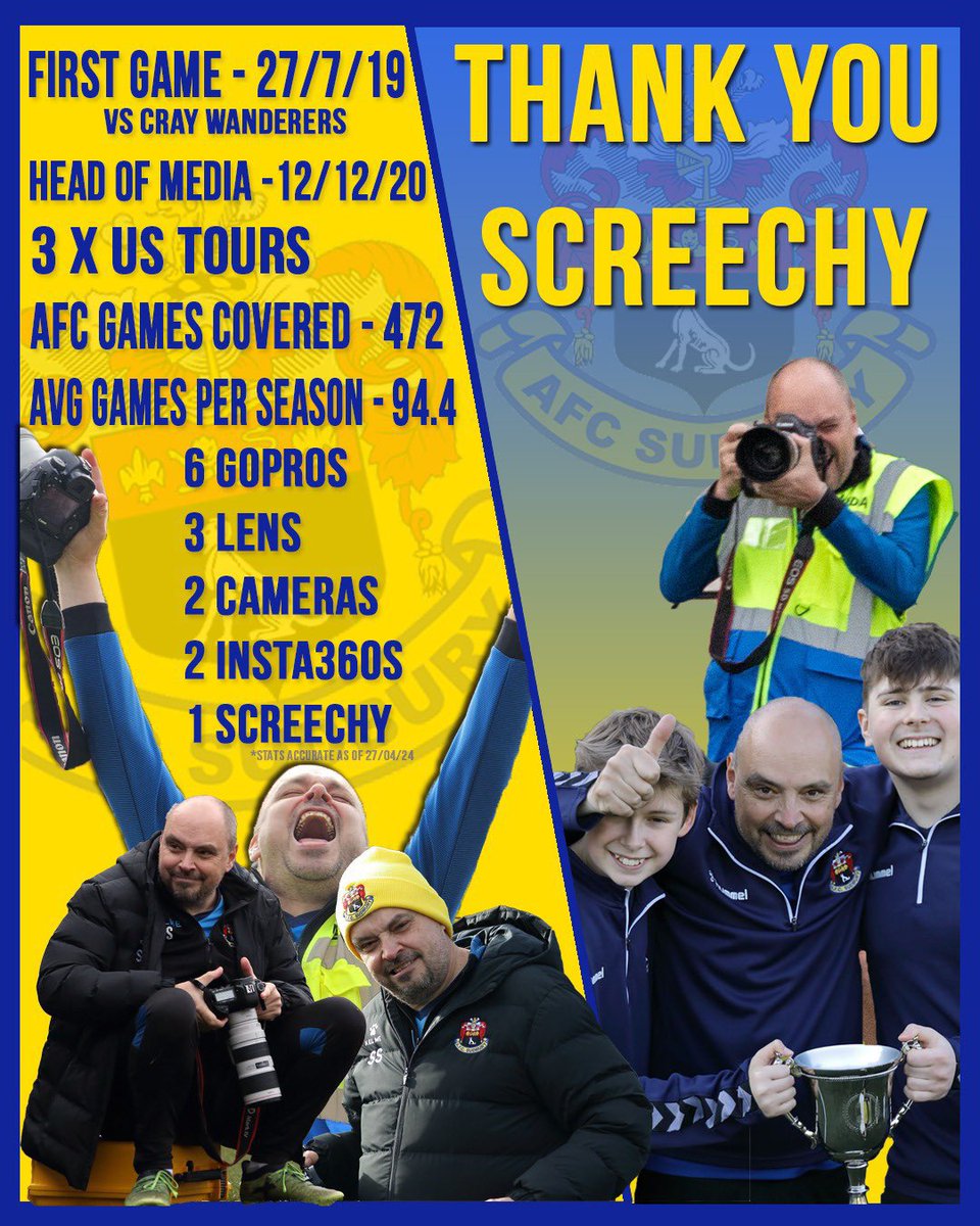AFCSudbury's tweet photo. There’s only one @Steve_Screech.
Thank you for everything Screechy, this season was for you, and what a way to end it. https://t.co/YtwuQALifx