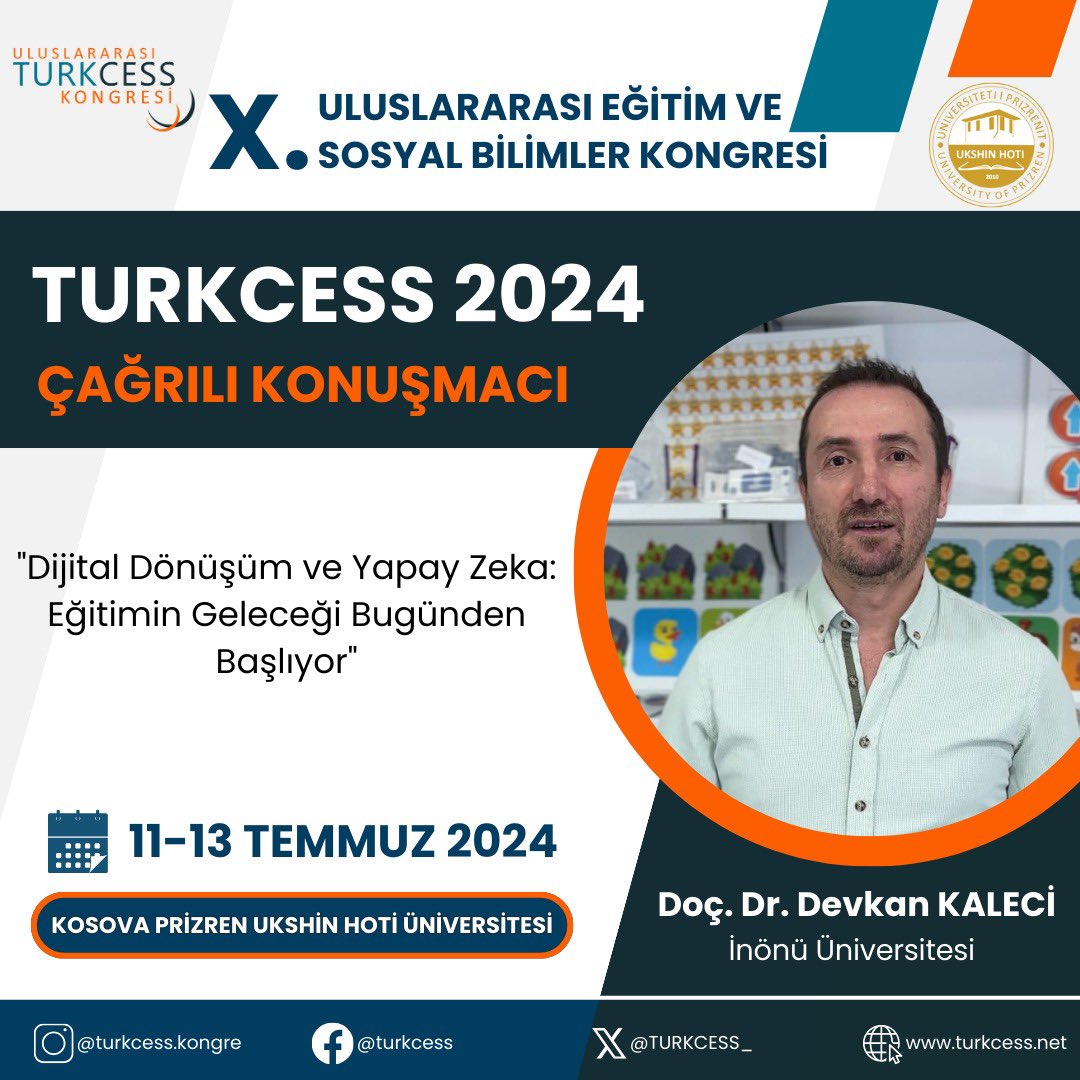 TURKCESS_'s tweet photo. ‼️ "Dijital Dönüşüm ve Yapay Zeka: Eğitimin Geleceği Bugünden Başlıyor" başlıklı konuşmasıyla,
👉🏻 Doç. Dr. Dr. Devkan Kaleci
X. TURKCESS 2024’de bizlerle birlikte olacak.
#Turkcess #Turkcess2024
#YapayZeka https://t.co/OxrLJMapdv