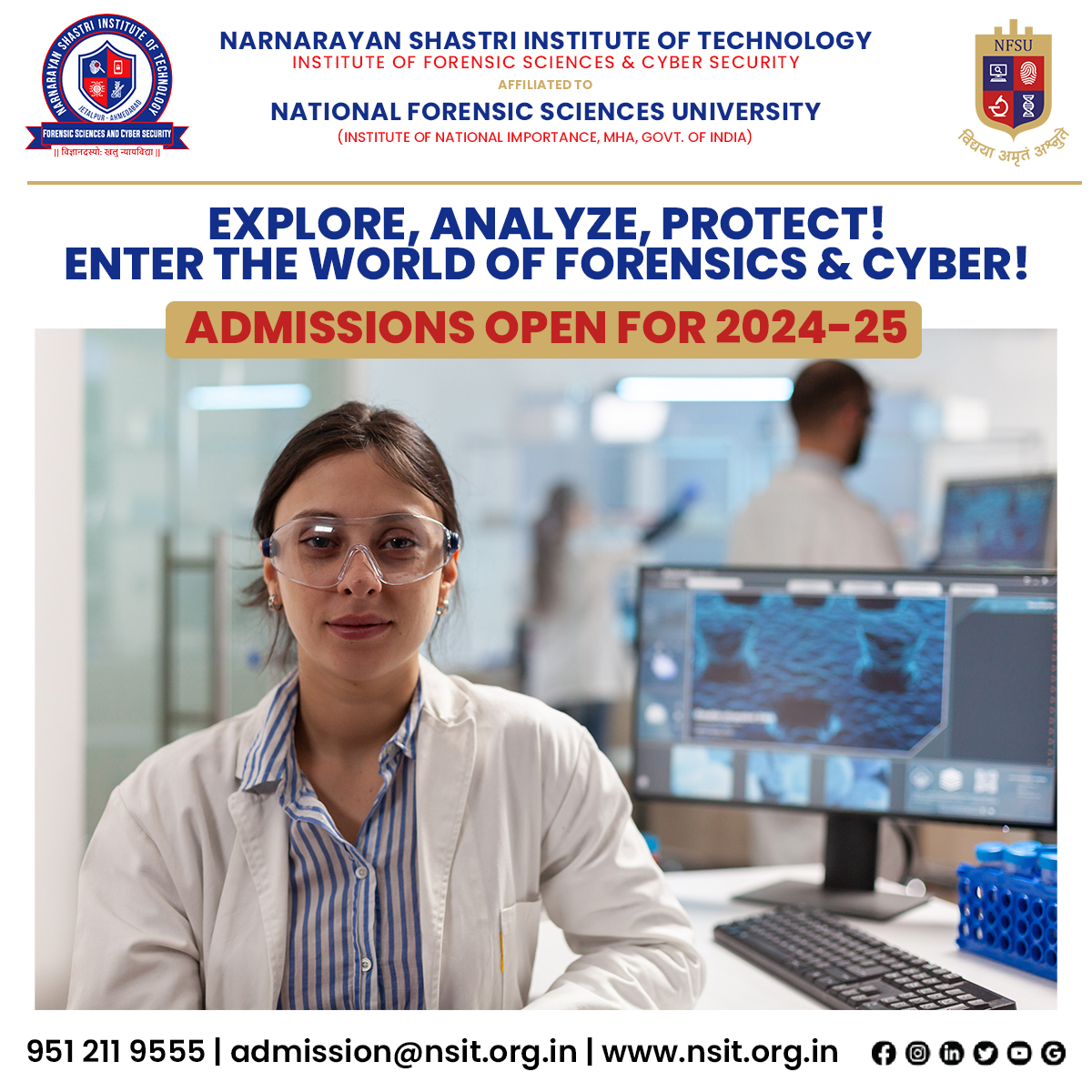 A trailblazing world of forensics & cyber is waiting for you!

#nsit #nsitjetalpur #digitalforensics #cybersecurity #ForensicScience #forensics #ahmedabad #AdmissionOpen #ifscs #security #technology #cybercrime #privacy #college #student #education #students #studentlife