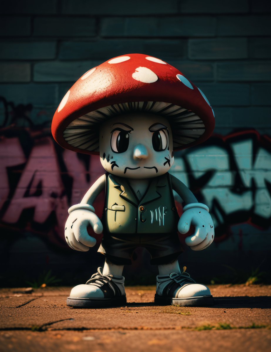 Fungi warrior against concrete jungle🍄