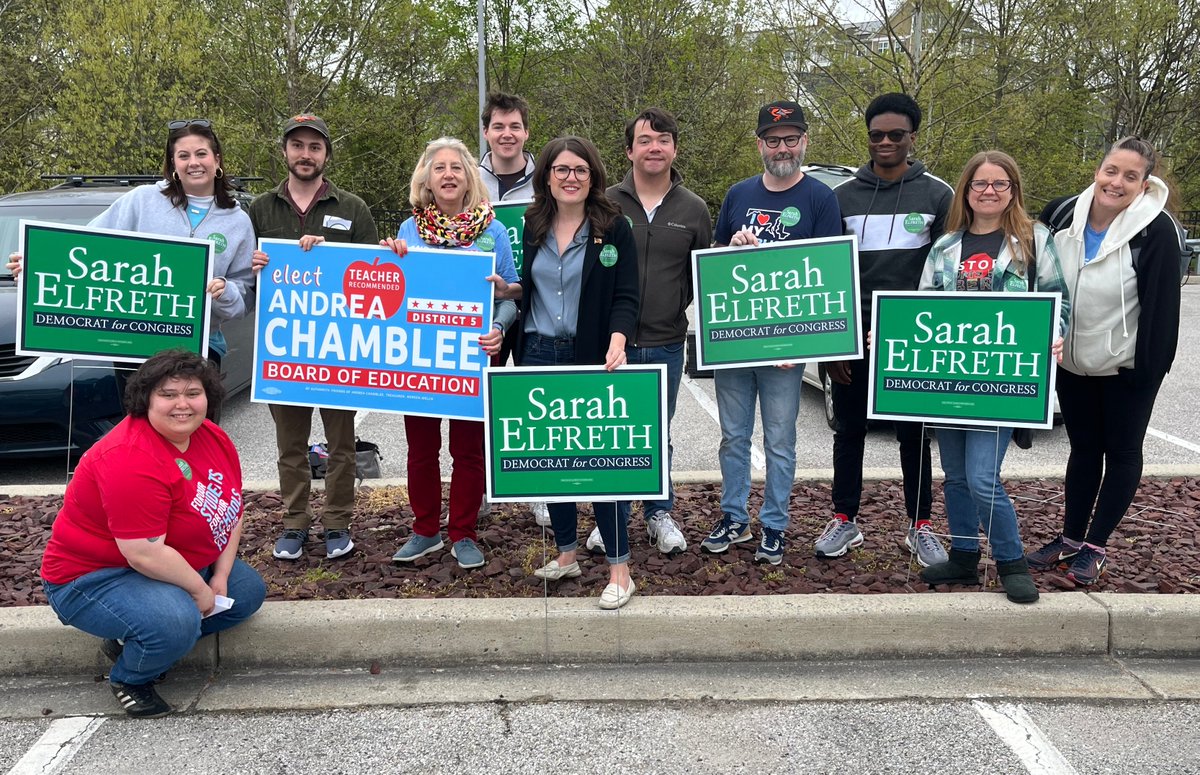 Happy to kick off our Howard County canvass this afternoon with @mdhcea and @Chamblee4BOE, candidate for Board of Education Howard County Public School System District 5. #MD03