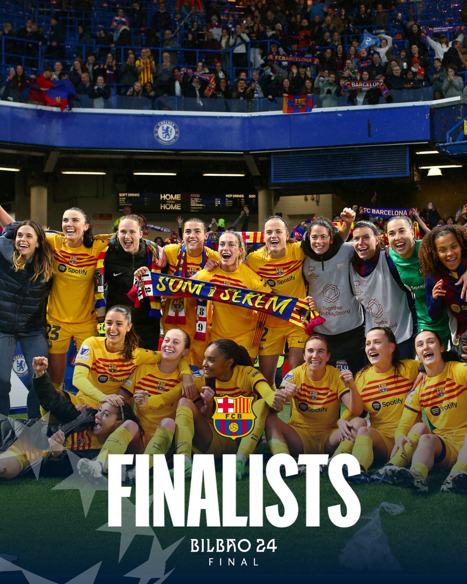 🎉 FINALISTS 🎉 A fourth straight #UWCLfinal for Barça 🔵🔴 #UWCL || @FCBfemeni