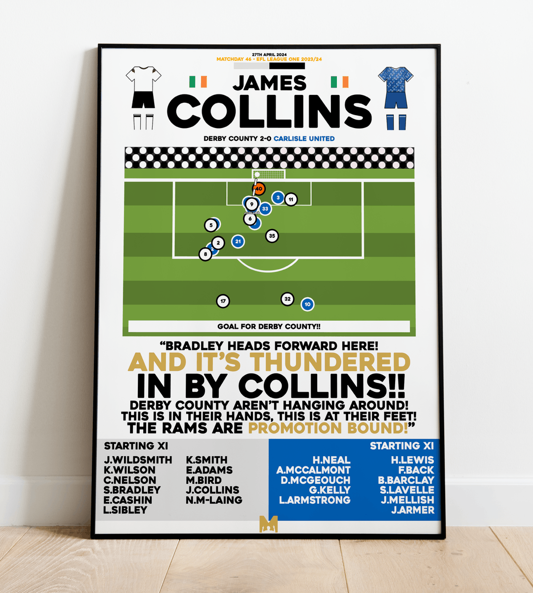 MezzalaDesigns's tweet photo. 🚨NEW DROPS🚨 

Congrats Derby County on your Promotion to the Championship!🏆

We're proud to release 2X Framed Print to make any DCFC Fan Happy!🐏 

Collins v Carlisle🇮🇪
23/24 Squad Print🏆

CODE: 'DCFC' for 15% OFF All Derby County Items✅ 

➡️https://t.co/BiuFOUwI7j

#DCFC https://t.co/pF2PQJHIDl