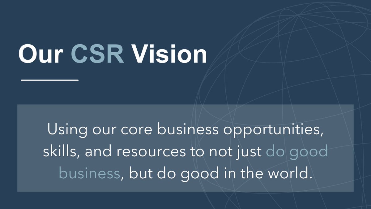 We believe in using our core business opportunities, skills, and resources to not just do good business, but do good in the world. Read more about our corporate social responsibility: csr.cookmedical.com/our-csr-vision? #csr #cookmedical #dogoodbusiness