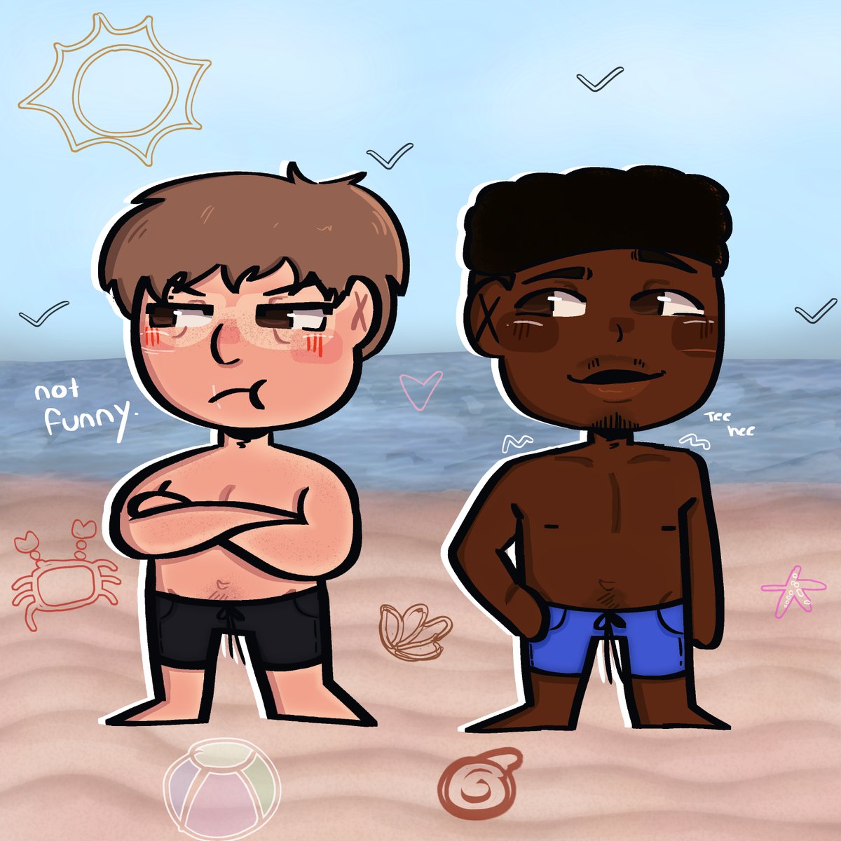 strawbeeary's tweet photo. Day 6, Part Two: Sunburn β±πΆ #GhostGazWeek #ghostgaz #kylegazgarrick #SimonRiley https://t.co/ERR056Lkgi