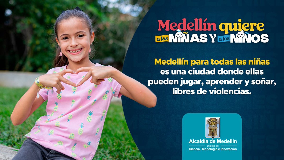 Hoy celebramos la niñez en Medellín, una ciudad donde todas las niñas merecen crecer seguras, felices y con igualdad de oportunidades. Estamos construyendo una ciudad de oportunidades y sueños cumplidos para todas. ¡Medellín quiere a las niñas y a los niños! 💜