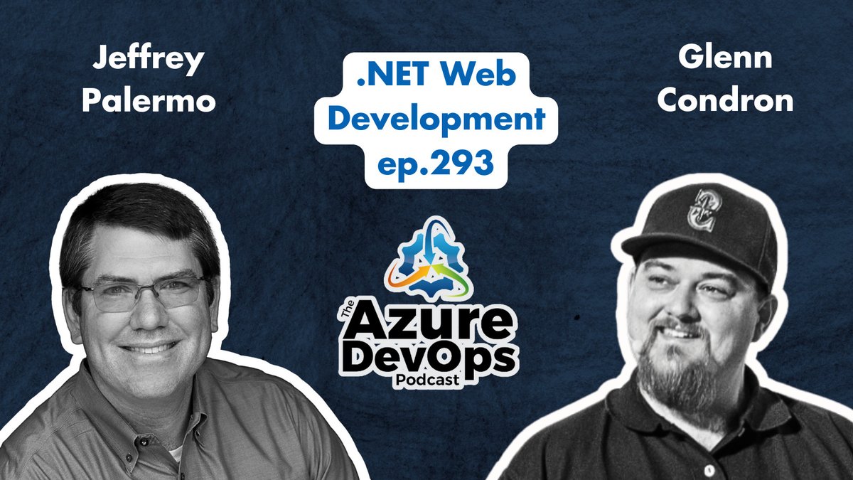 Podcast episode, .NET Web Development, with Glenn Condron.

youtu.be/l0gCcTUDgaM?ut…    

Learn about handling the components of Aspire    

@jeffreypalermo  @condrong   #azuredevopspodcast #dotNET #aspire #cloudnative