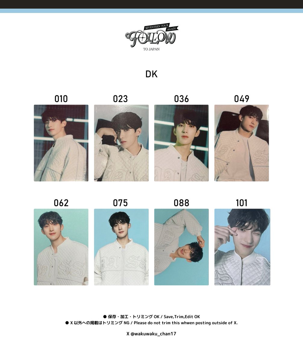 SEVENTEEN TOUR [FOLLOW] AGAIN TO JAPAN PHOTO CARD ◇ THE8