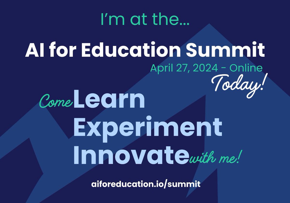 Popping in where I can - glad sessions are recorded too. I was also invited to submit a lesson video but I’m not sure when or if it’s being played…! #AIinEdu 

aiforeducation.io/summit