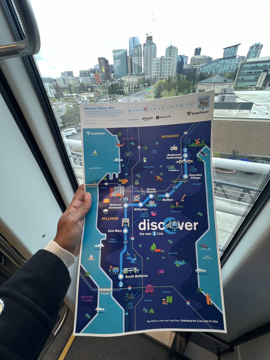 GirmayZahilay's tweet photo. Light Rail is officially OPEN on the East Side! 🚆 

Congrats to our neighbors in Bellevue, in Redmond, at Microsoft, and more. And very soon, the train will cross over Lake Washington and connect the whole region. 

Big celebrations at all 8 new stations: https://t.co/NDJW95EvFX https://t.co/j9ivTRJU8I