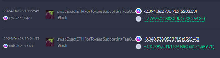 snowflaksociety's tweet photo. This is what happens when you open project with a big fat LP on launch. Not a good day for #bro with very little #bromance going on. Don't let anyone tell you cuz it did 1000's of % on day 1 that it was a successful launch.
#pulsechain #9inch #bitboycrypto #bitboy_crypto https://t.co/vQFsLrcwfi
