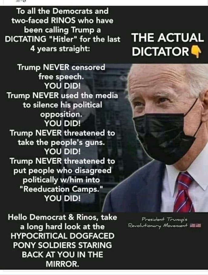 The Hypocrisy is staggering! Biden and his administration have forgotten what Democracy means.