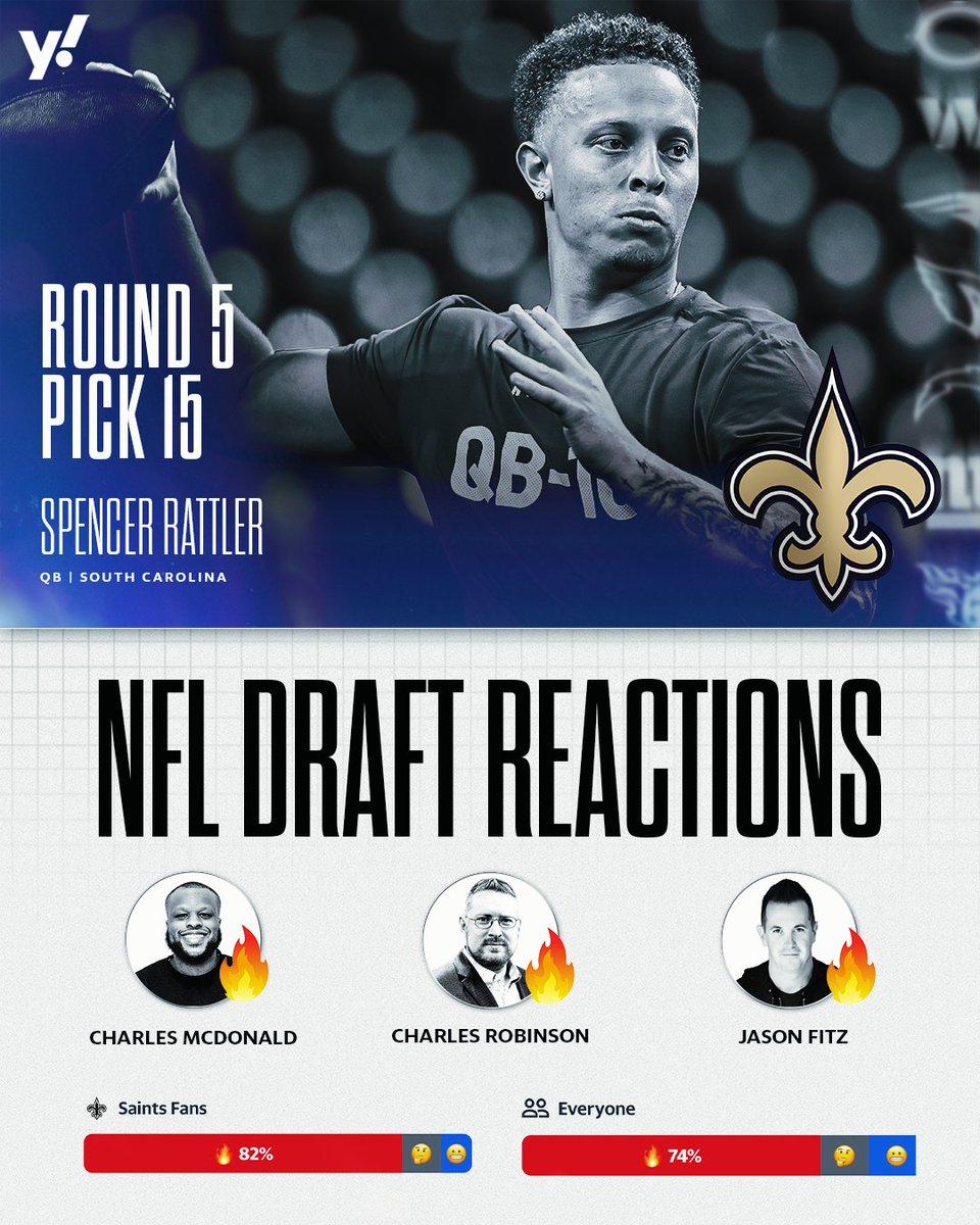 🔥🔥🔥 The reactions are unanimous for Spencer Rattler ➡️ Saints @FourVerts | @CharlesRobinson | @jasonfitz