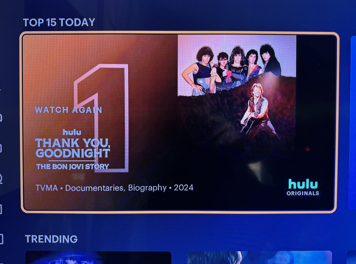 So beyond amazing to be a part of this production with Kinesis for motion graphics! Then to see its already #1 on HULU is the frosting! Bon Jovi inspired me as a kid to dream big, and alas I’m dreaming as large as possible.