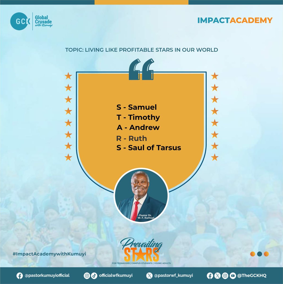 DCLMAbiaOnline's tweet photo. Today's #ImpactAcademywithKumuyi was super intriguing. 

The crescendo was the Conveners message on Living Like Profitable Stars in our world. 

Find some highlights of the message.

#GlobalCrusadewithKumuyi 
#GCKinAba
#GCKAbia https://t.co/Z7lz5AJpCN